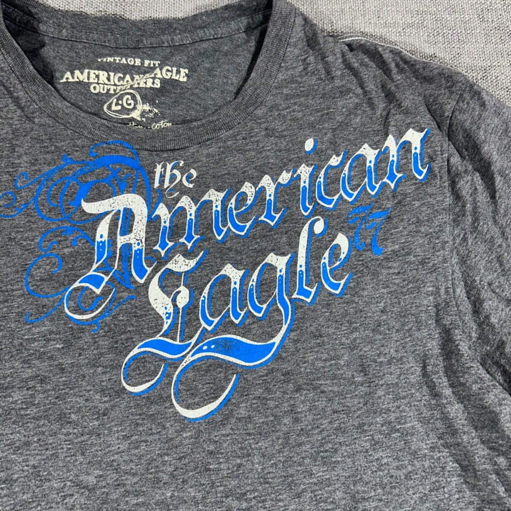 American Eagle T-Shirt Mens Large Gray Excellent Vintage Fit Graphic Tee - Picture 4 of 8